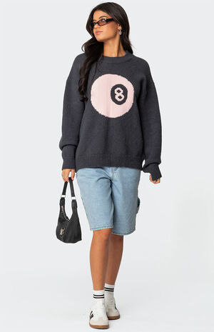 Magic 8 Oversized Chunky Knit Sweater image number 2
