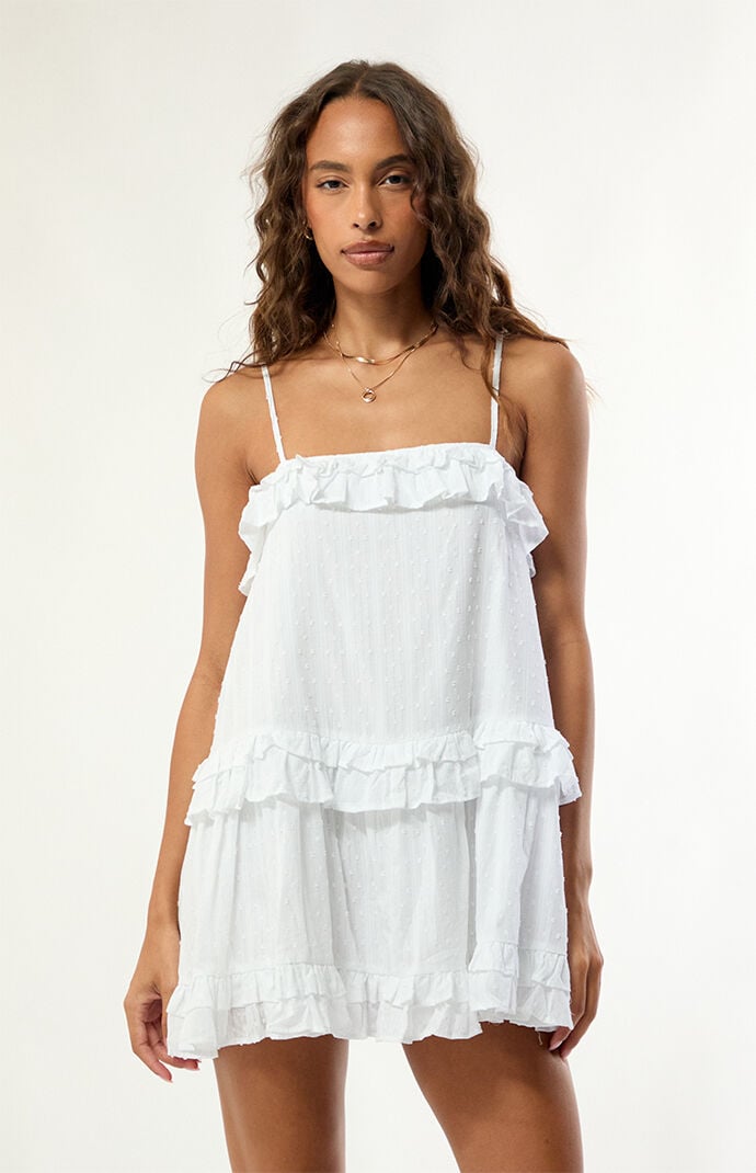 The Frolic Blackberry Eyelet Mini Dress