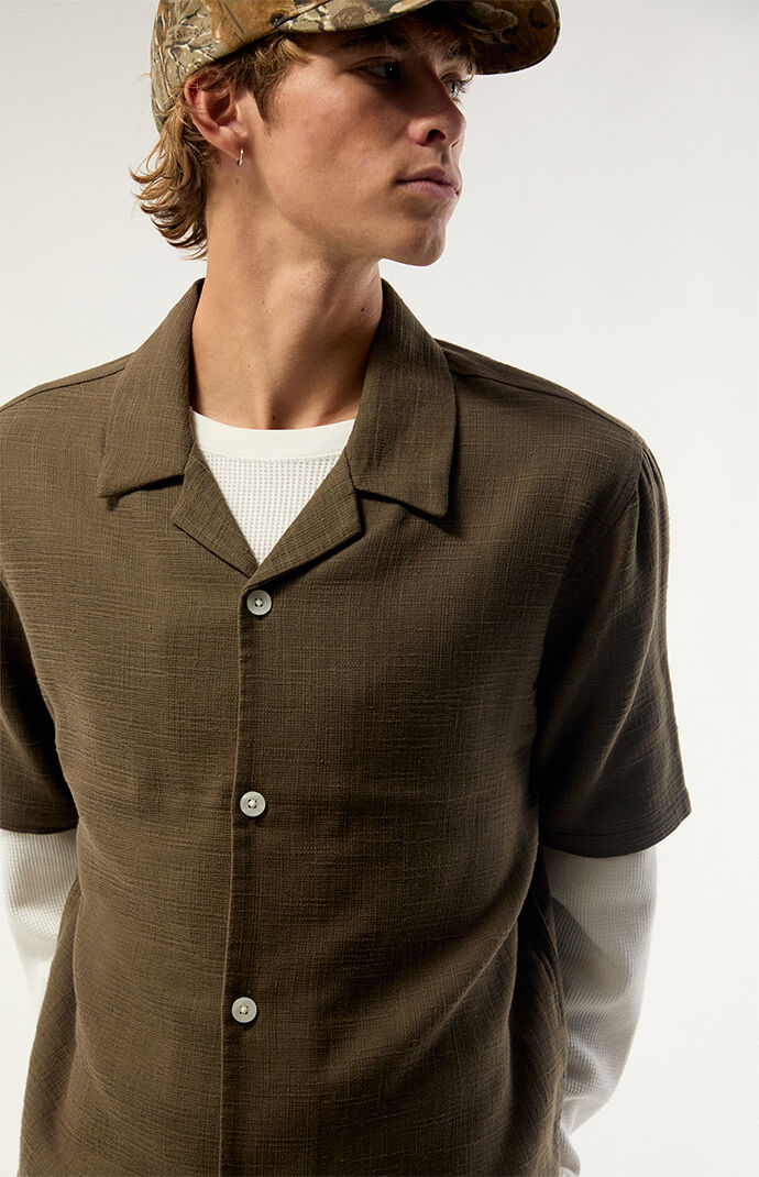 Pacsun Brown Dean Camp Shirt