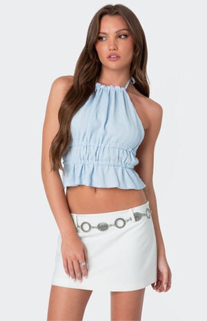 Double Drawstring Backless Top image number 1