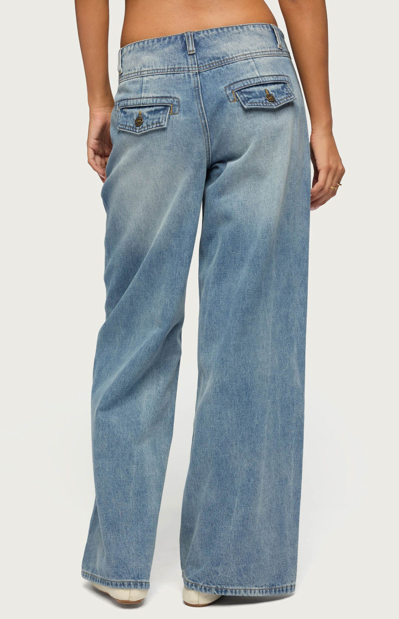 Edikted Meredith Low Rise Wide Leg Jeans
