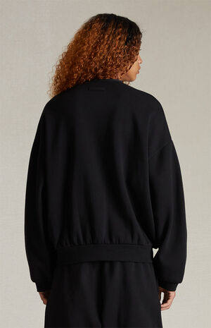 Jet Black Crew Neck Sweatshirt image number 4