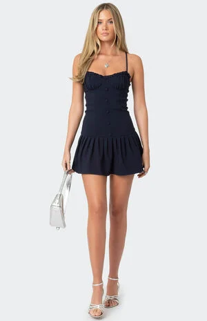 Cupped Drop Waist Mini Dress image number 1