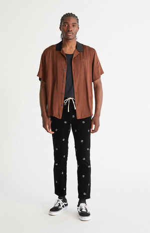 Dice Embroidered CorduroyTrouser Pants image number 6