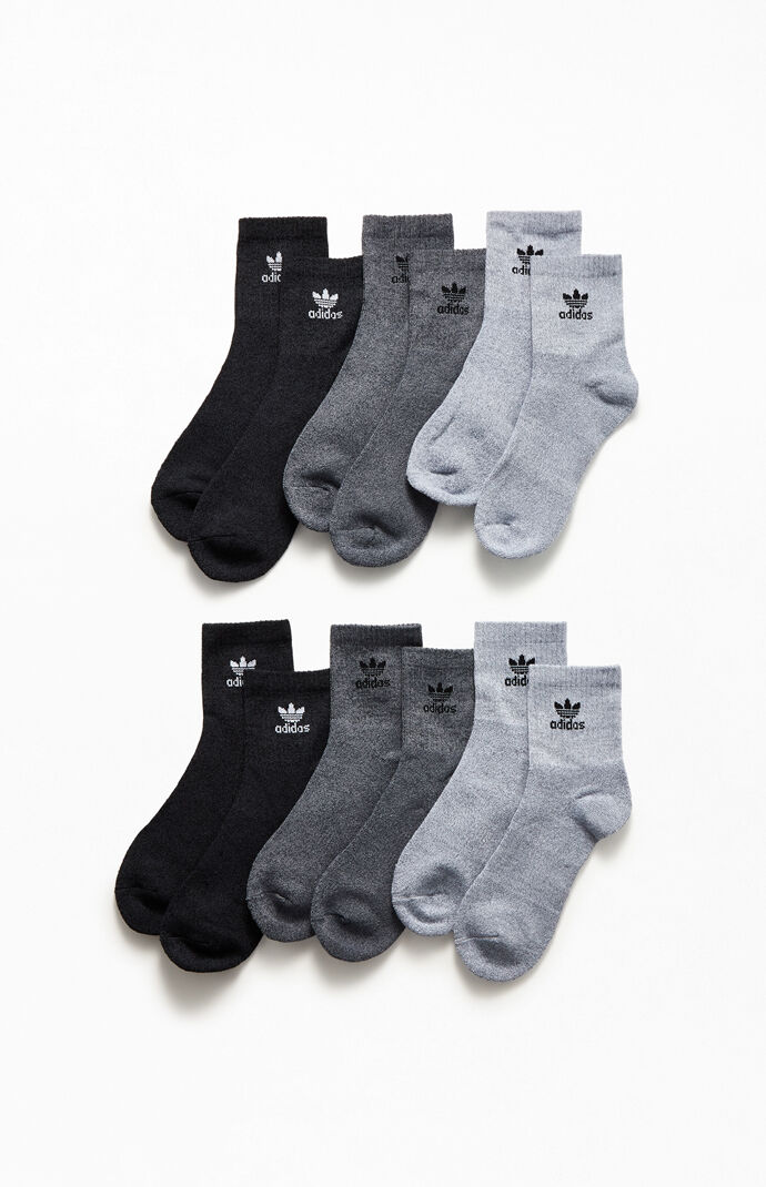 6-Pack Trefoil Quarter Socks