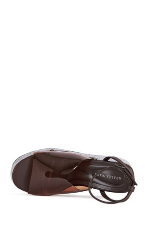 Women's Jenza Chocolate Platform Wedge Jelly Sandals image number 4