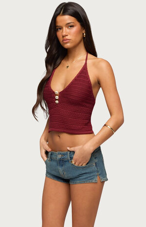 Backless Coastal Charm Crochet Top image number 2