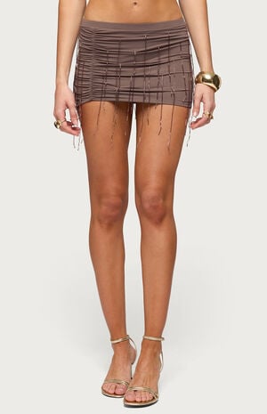 Cheryl Beaded Fringe Mini Skirt image number 1
