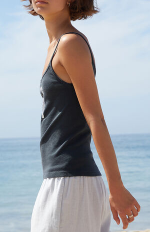 Black New York Radio Silence Tank Top image number 3