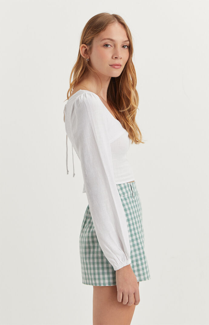 Long Sleeve Square Neck Top