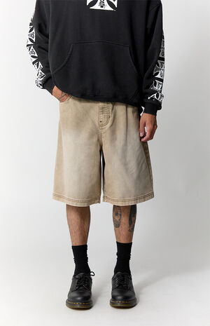 Parker Baggy Jean Shorts Tan Washed image number 2