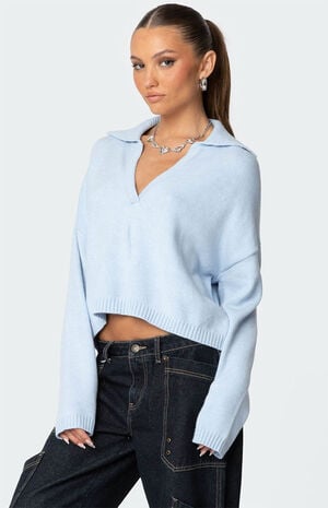 Marcie Oversized Cropped Sweater image number 3