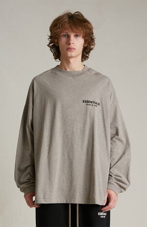 Heather Grey Long Sleeve T-Shirt image number 2