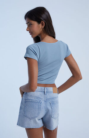 Seamless Notched Cropped T-Shirt image number 4