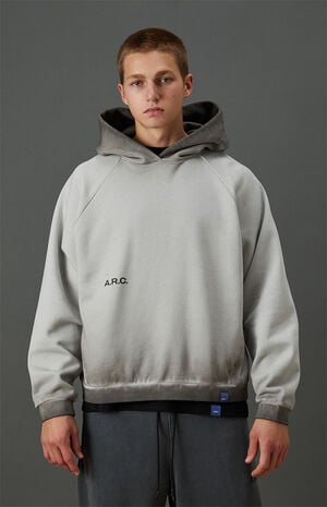 Active Gray Heavyweight Raglan Oversized Fleece Hoodie image number 2