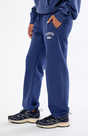 Navy Reverse Weave Sweatpants image number 3