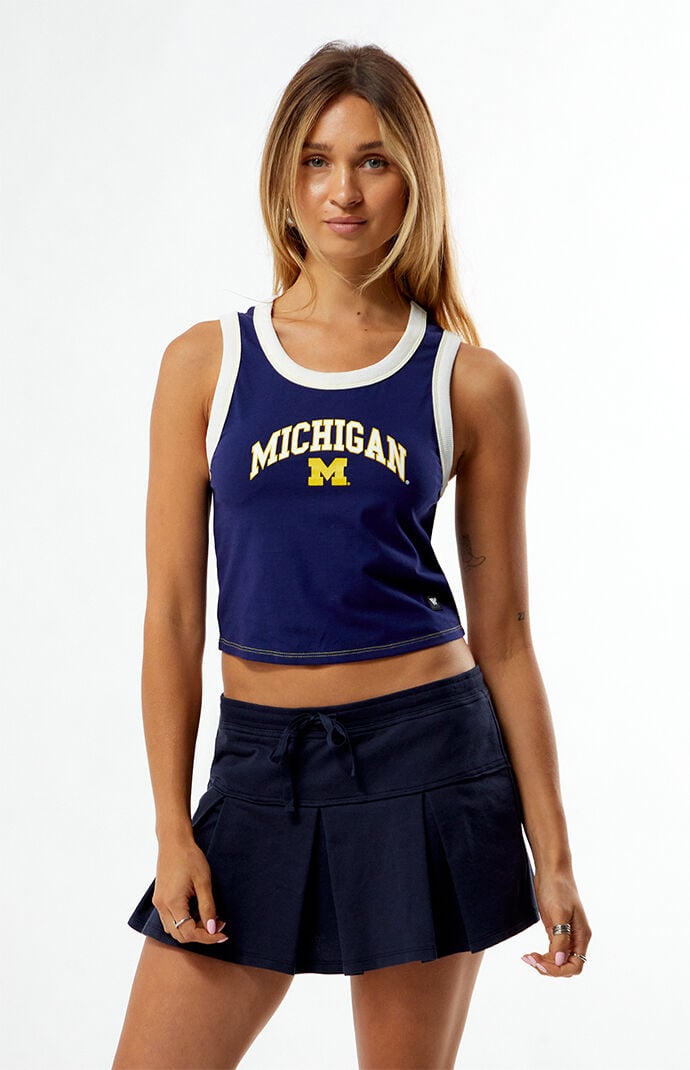 トップス BICOLOR TANK TOP UNOF WILD COLLECTIVE x Pacsun University of Michigan Cropped Tank
