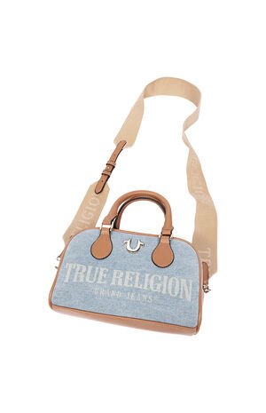 Denim Logo Mini Satchel Crossbody Bag image number 8