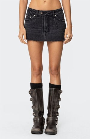 Clementine Low Rise Denim Micro Skort image number 2