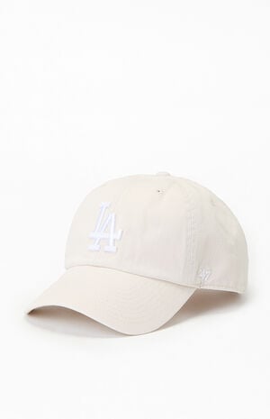 Cream LA Dodgers Dad Hat image number 4