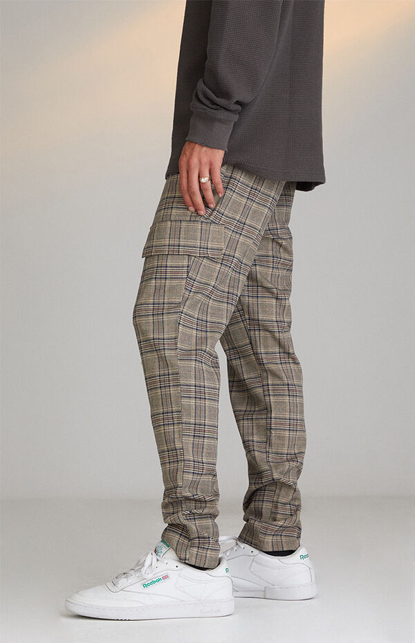 PacSun Brown Slim Plaid Pants PacSun