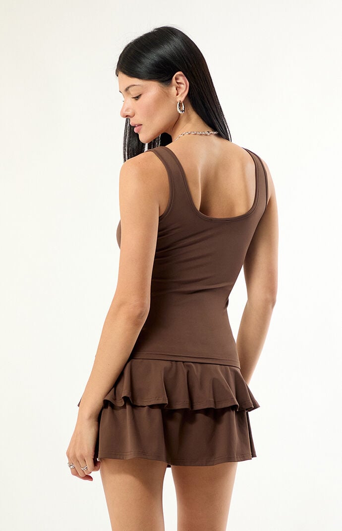 Edikted Hailie Grommet Ruffled Mini Skort