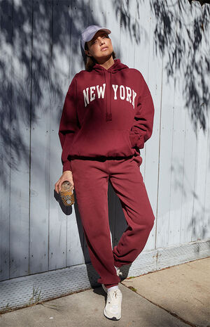 John Galt Burgundy Christy New York Hoodie