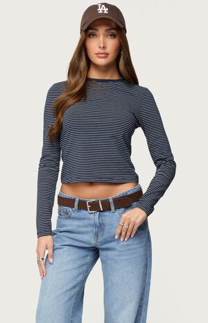 Brianna Striped Long Sleeve T-Shirt image number 1