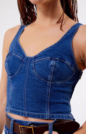 Posey Denim Corset Top image number 3