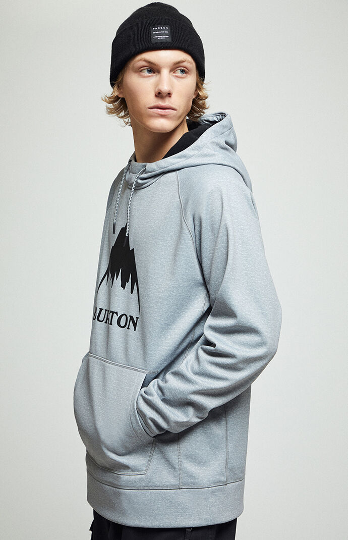 Heather Grey Crown Bonded Pullover Hoodie