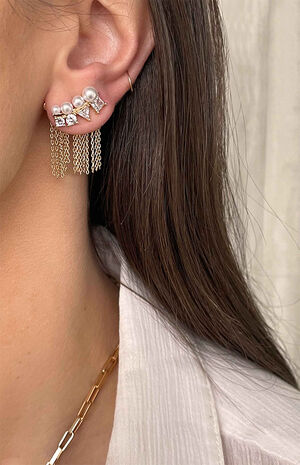 Crystal & Pearl Three-In-One Ear Crawlers image number 2
