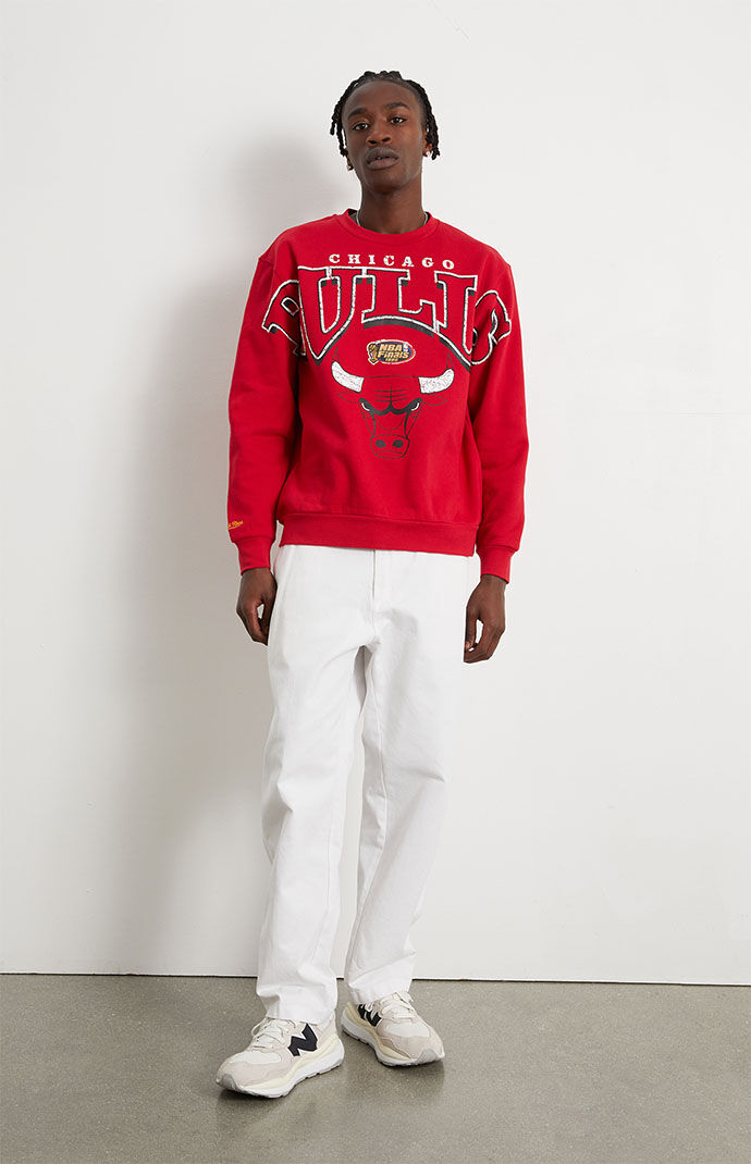 Mitchell Ness Bulls Crew Neck Sweatshirt PacSun