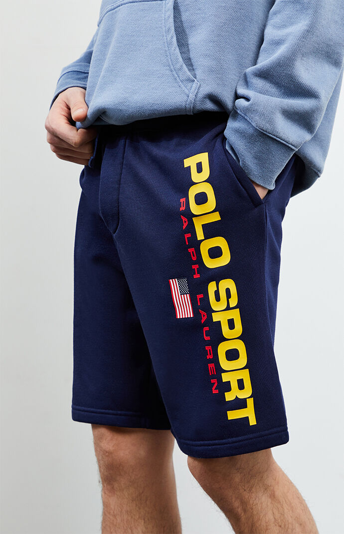 Navy Sport Fleece Shorts