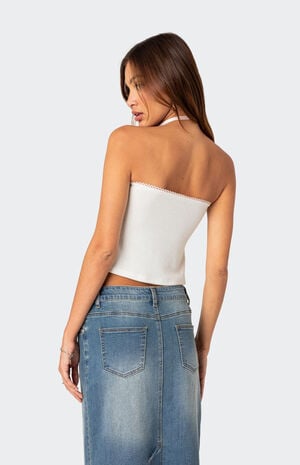 Percy Split Front Pointelle Top image number 5