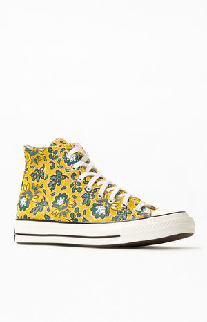 Gold Chuck 70 High Top Shoes image number 1