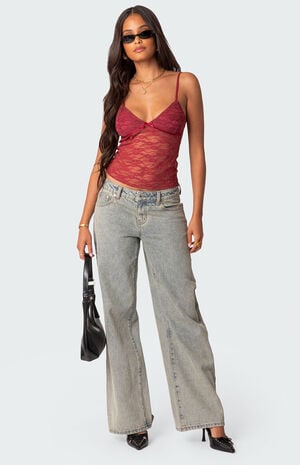 Eira Sheer Lace Tank Top image number 3