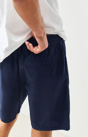 Blue Twill Drawstring Shorts image number 6