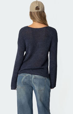 Drop Shoulder Light Knit Sweater image number 5