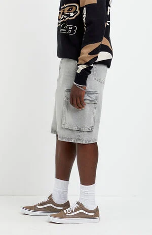 Austin Extreme Baggy Jean Shorts Cargo Gray image number 3