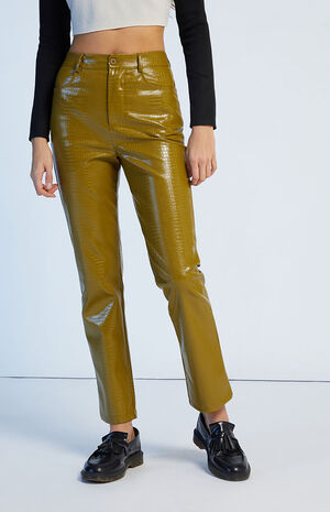 Snake Faux Leather Pants image number 2