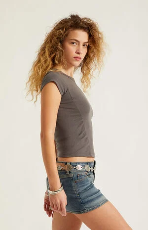 Izzy Ribbed Cinched T-Shirt image number 3