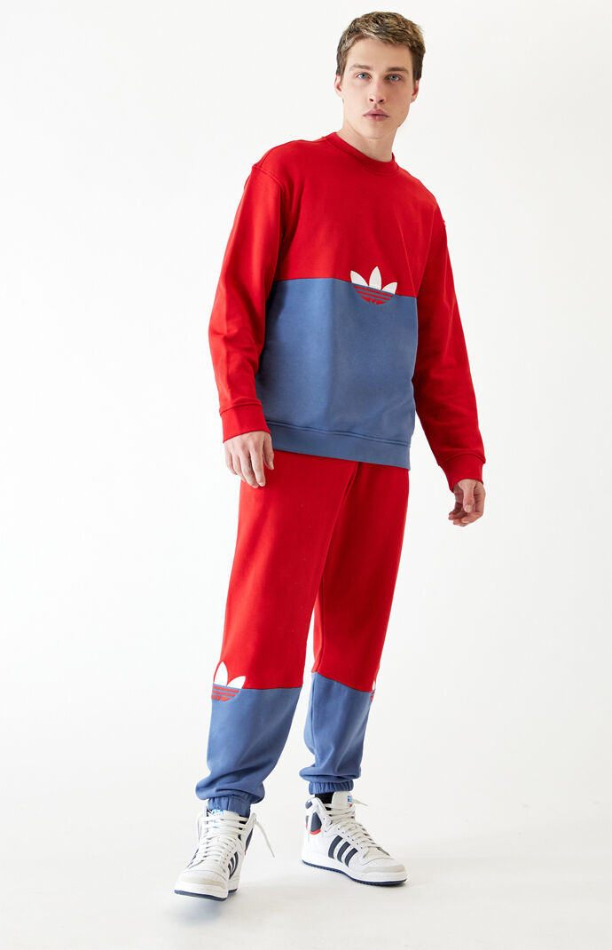 Red & Blue Adicolor Sliced Trefoil Sweatpants
