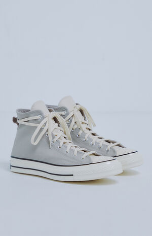 x Essentials Fear Of God Gray Chuck 70 High-Top Shoes image number 1