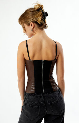 Faux Leather Corset image number 4