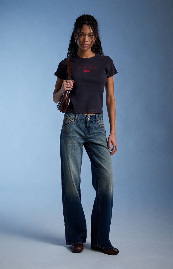 Third Charm Quad Star 1980 Embroidered Skimmer T-Shirt