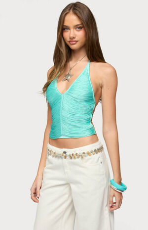 Bree Fringed Halter Top image number 2