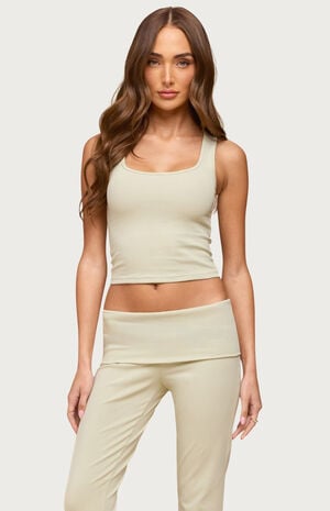 Linda Ribbed Scoop Neck Tank Top image number 1