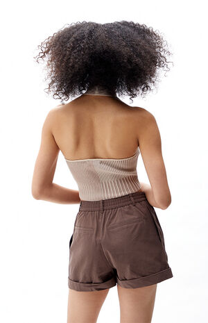 Two Toned Halter Sweater Tank Top image number 3