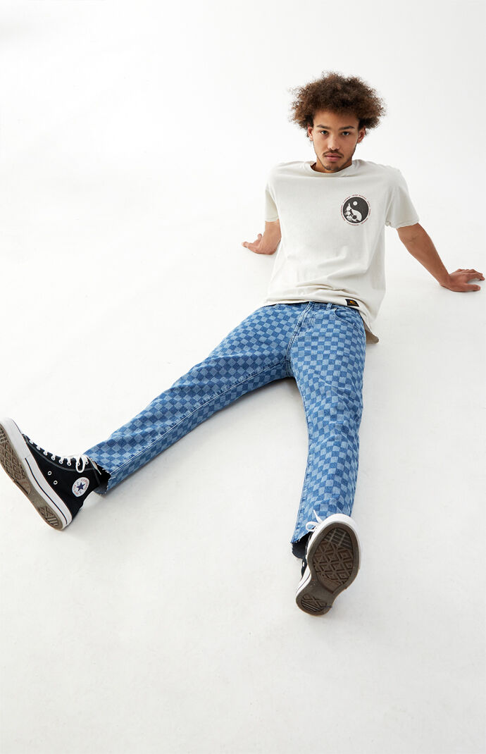Toby Vintage Checkered Loose Jeans