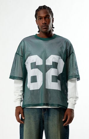 62 Mesh Jersey 2fer Long Sleeve T-Shirt image number 1